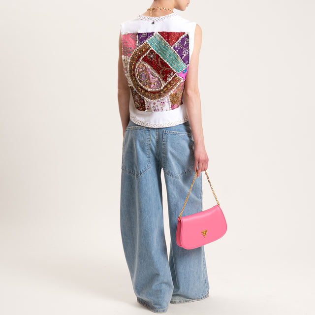 Dixie-Gilet con ricami - bianco/india/acqua