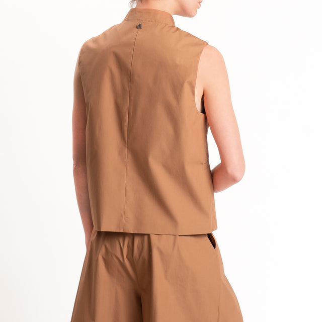Dixie-Completo gilet + pantalone - cognac