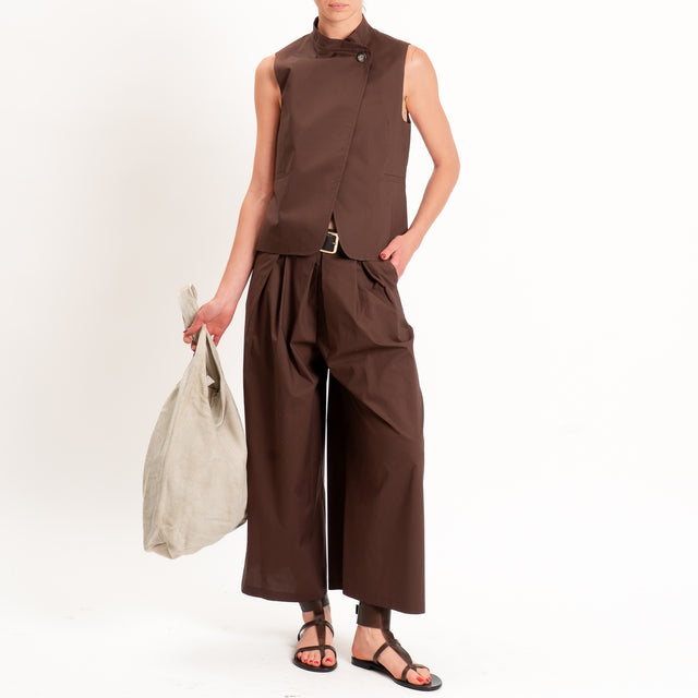 Dixie-Completo gilet + pantalone - moro