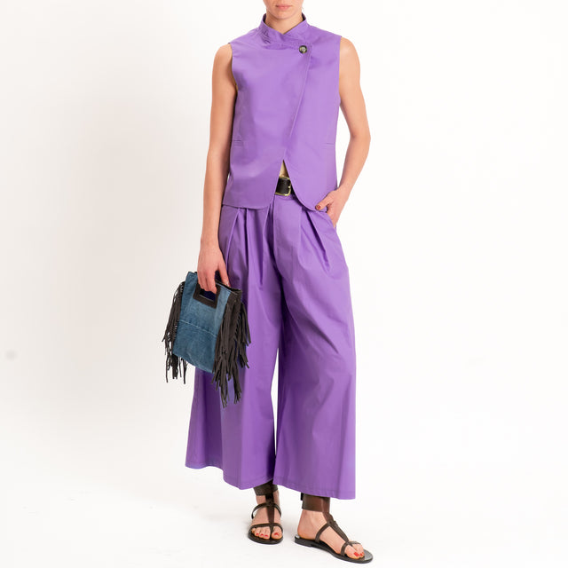 Dixie-Completo gilet + pantalone - viola