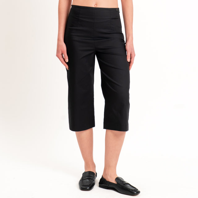 Dixie-Completo gilet + pantalone cotone elasticizzato - nero