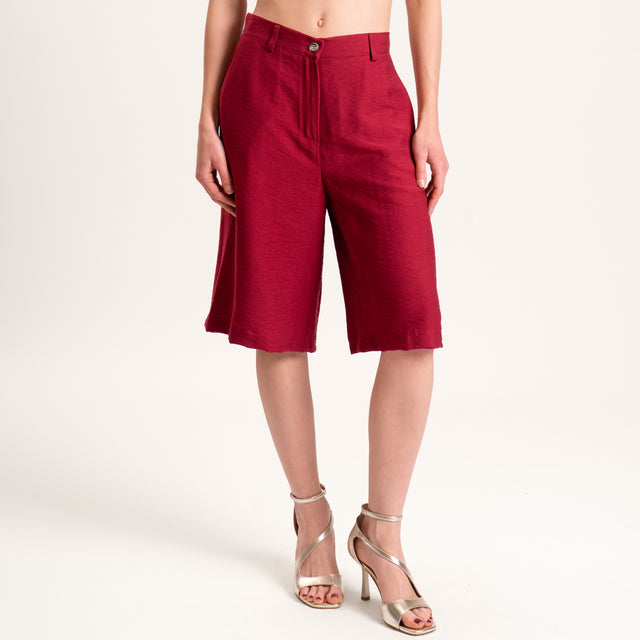 Dixie-Completo gilet e bermuda - rosso india
