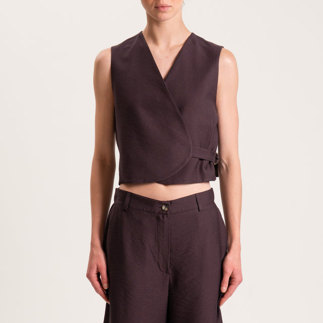 Dixie-Completo gilet e bermuda - moro
