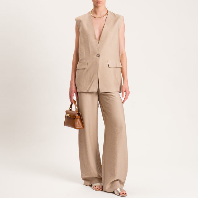 Dixie-Completo gilet e pantalone - beige