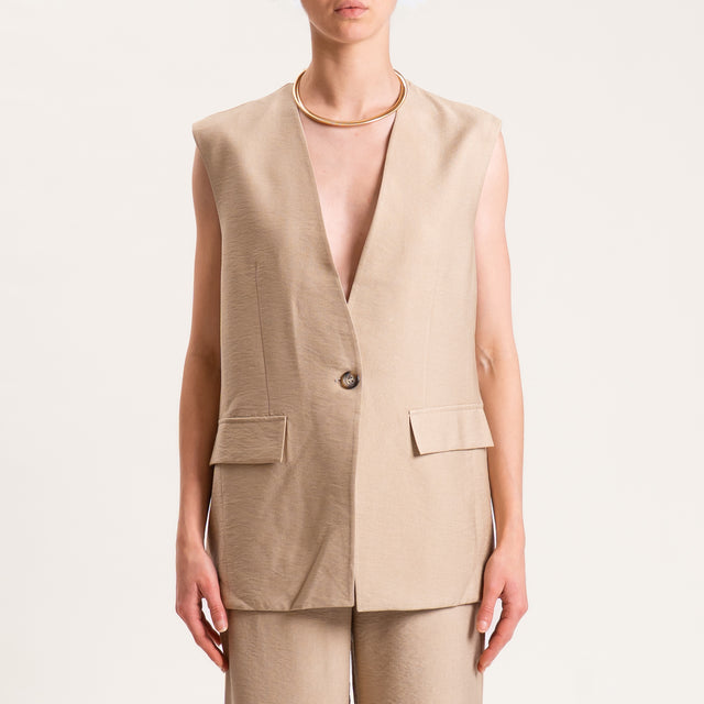 Dixie-Completo gilet e pantalone - beige