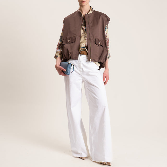 Dixie-Gilet bomber con tasche - moro