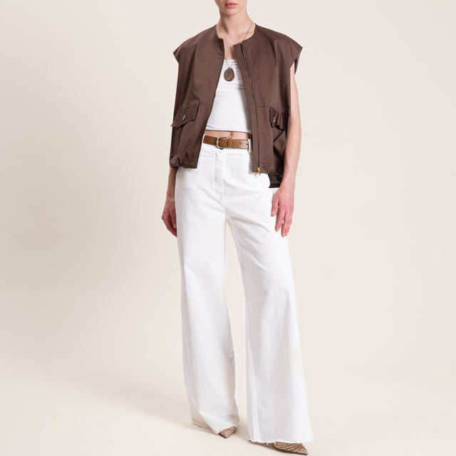 Dixie-Gilet bomber con tasche - moro