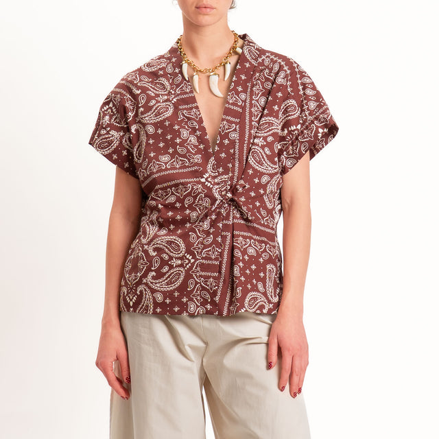 Dixie-Giacca fantasia bandana - Bordeaux