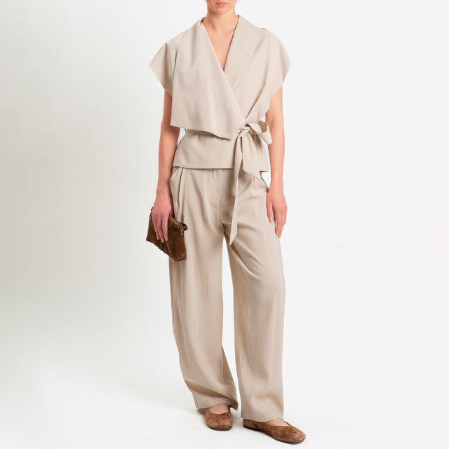 Dixie-Completo casacca+pantaloni tessuto manopesca - sabbia