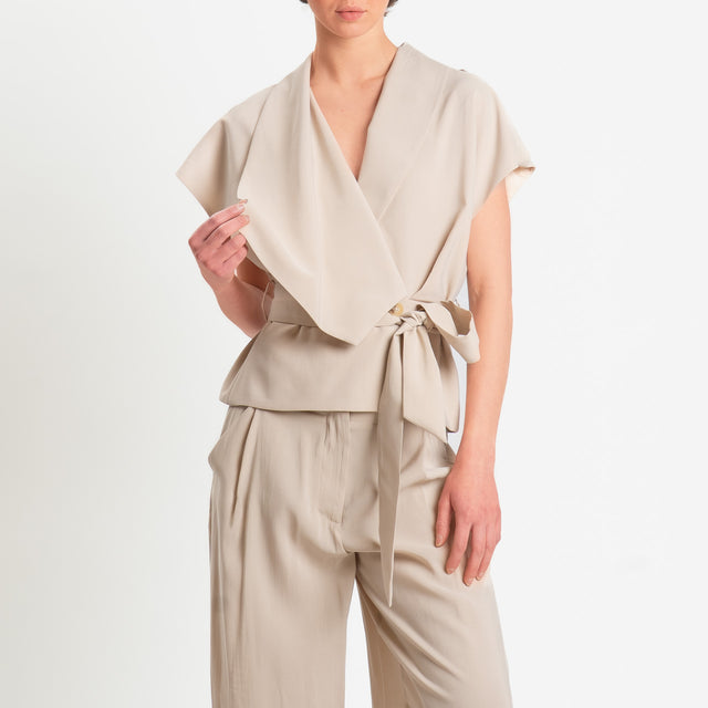 Dixie-Completo casacca+pantaloni tessuto manopesca - sabbia