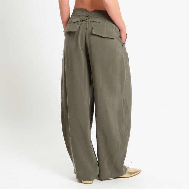 Dixie-Completo casacca+pantaloni tessuto manopesca - militare