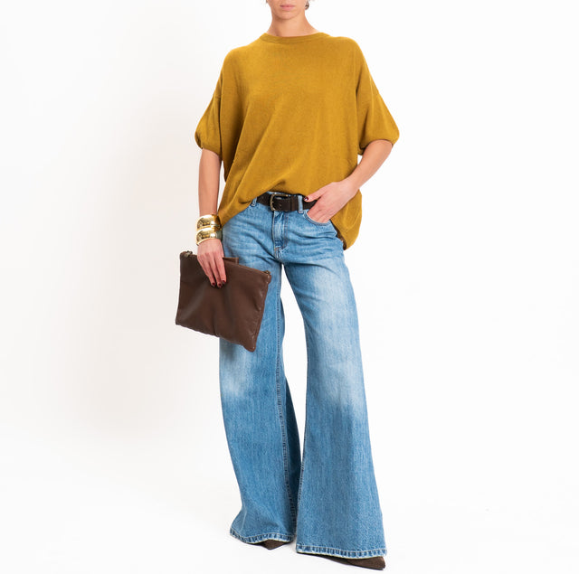 Dixie-Maglia girocollo misto cashmere - olio