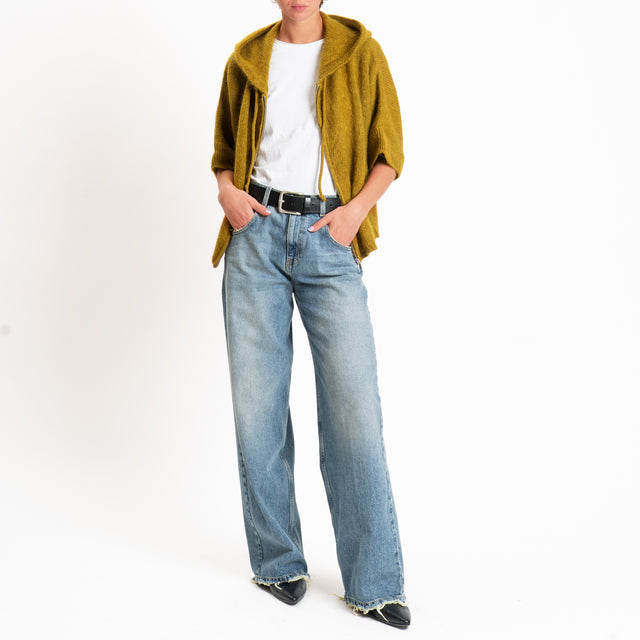 Dixie-Maglia mohair con cappuccio - olio