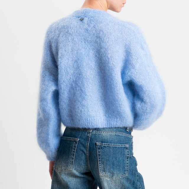 Dixie-Cardigan mohair - celeste