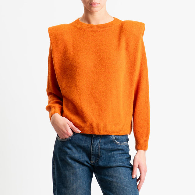 Dixie-Maglia con spalline baby alpaca - arancio