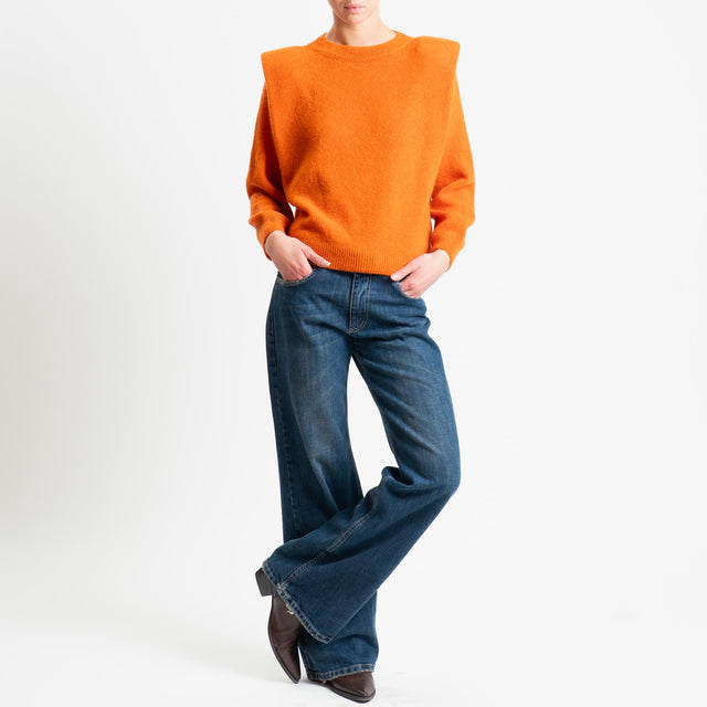 Dixie-Maglia con spalline baby alpaca - arancio