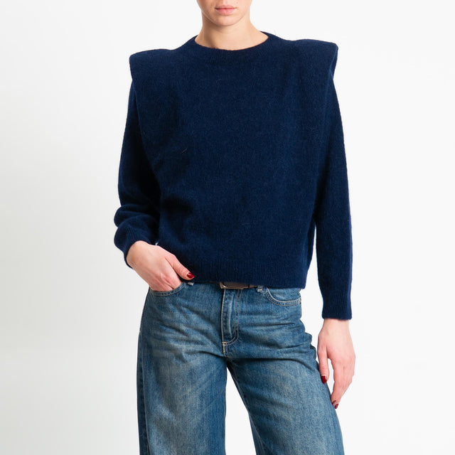 Dixie-Maglia con spalline baby alpaca - blu