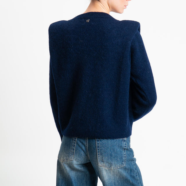 Dixie-Maglia con spalline baby alpaca - blu