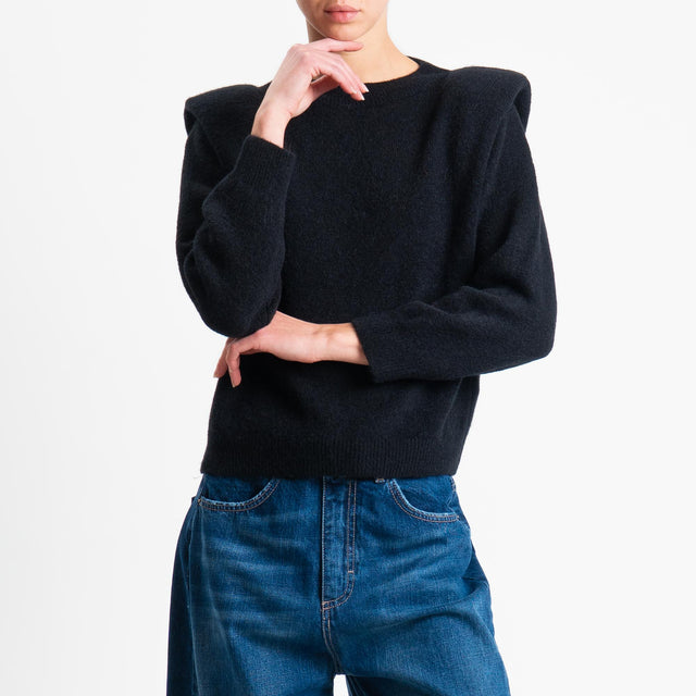 Dixie-Maglia con spalline baby alpaca - nero