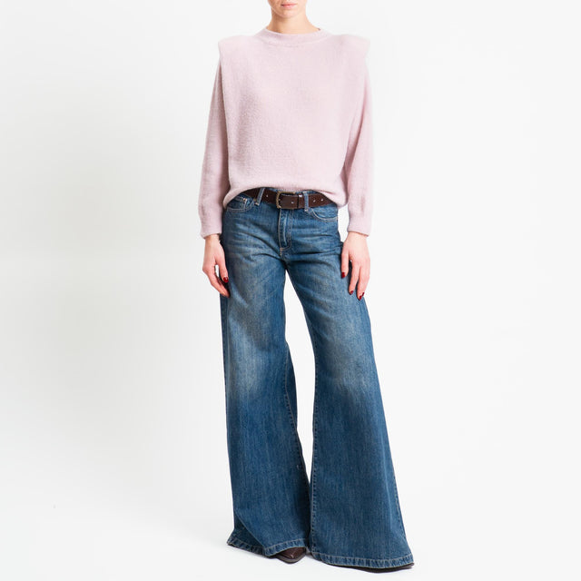 Dixie-Maglia con spalline baby alpaca - rosa