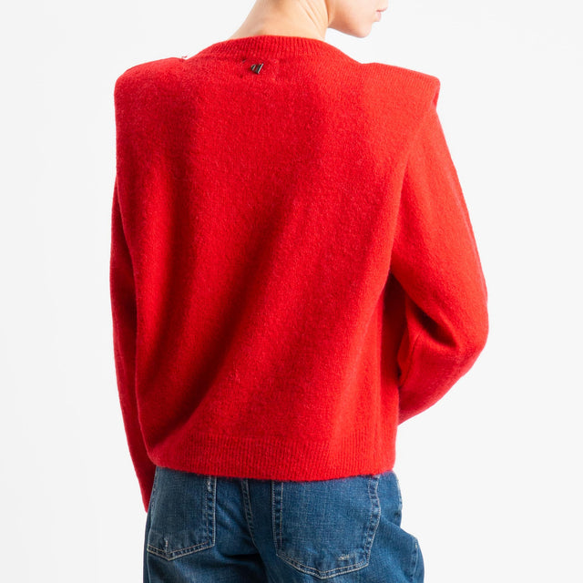 Dixie-Maglia con spalline baby alpaca - rosso