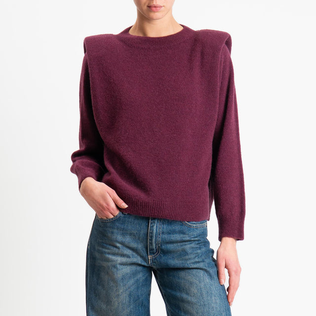 Dixie-Maglia con spalline baby alpaca - Bordeaux