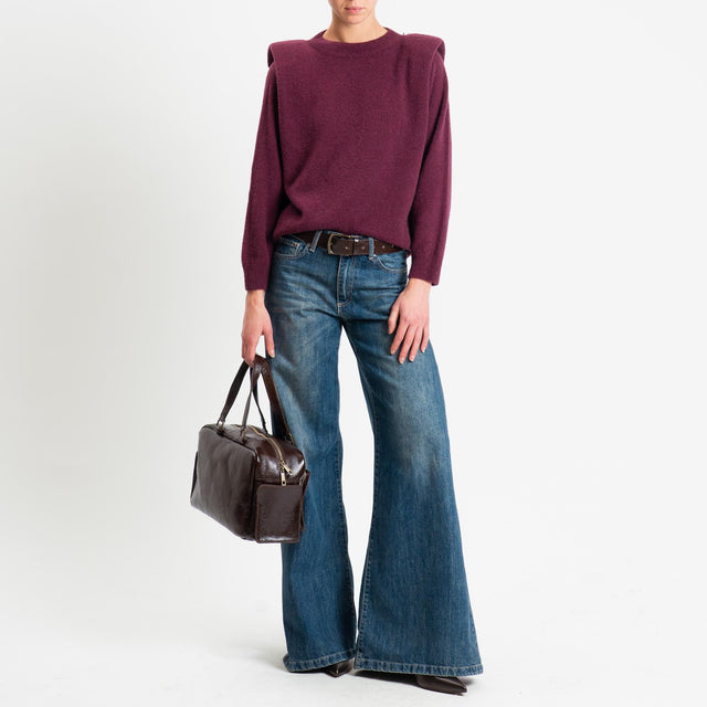 Dixie-Maglia con spalline baby alpaca - Bordeaux