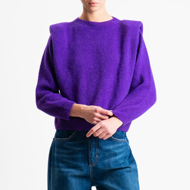 Dixie-Maglia con spalline baby alpaca - viola