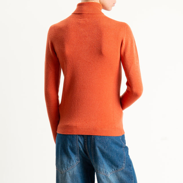 Dixie-Maglia collo alto elasticizzata - coccio