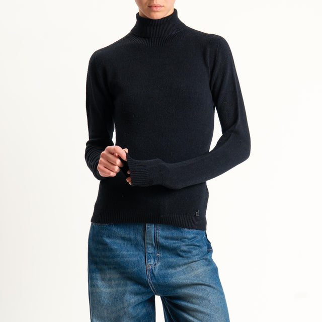 Dixie-Maglia collo alto elasticizzata - nero