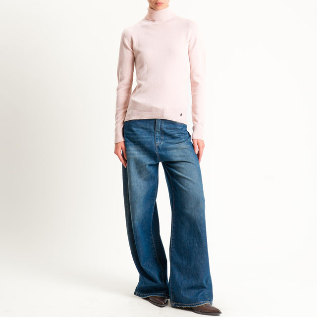 Dixie-Maglia collo alto elasticizzata - rosa