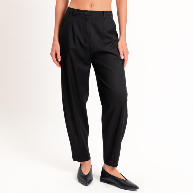 Dixie-Completo giacca doppiopetto + pantalone - Nero