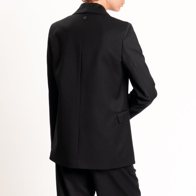 Dixie-Completo giacca doppiopetto + pantalone - Nero