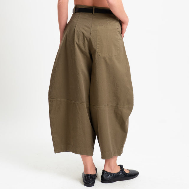 Dixie-Pantalone balloon cropped fit - militare