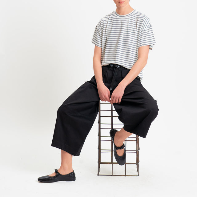 Dixie-Pantalone balloon cropped fit - nero