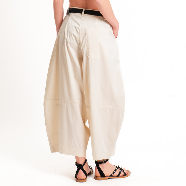 Dixie-Pantalone popeline barrel fit - champagne