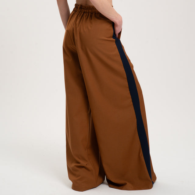 Banda elástica lateral en la espalda Dixie-Pantalone - color tostado/azul