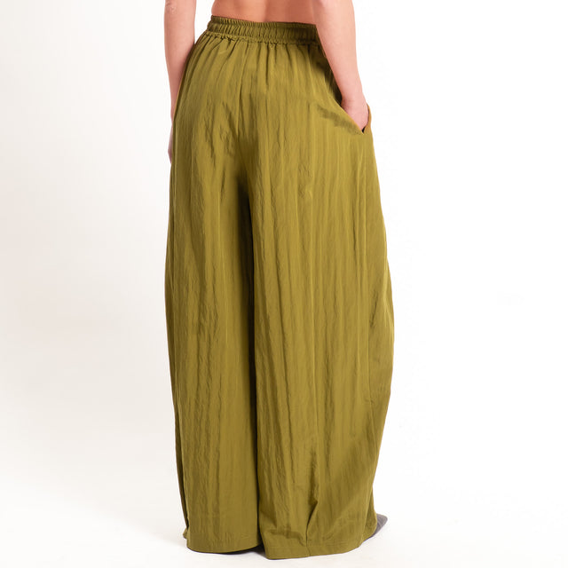 Dixie-Pantalone lyocell con coulisse - olio