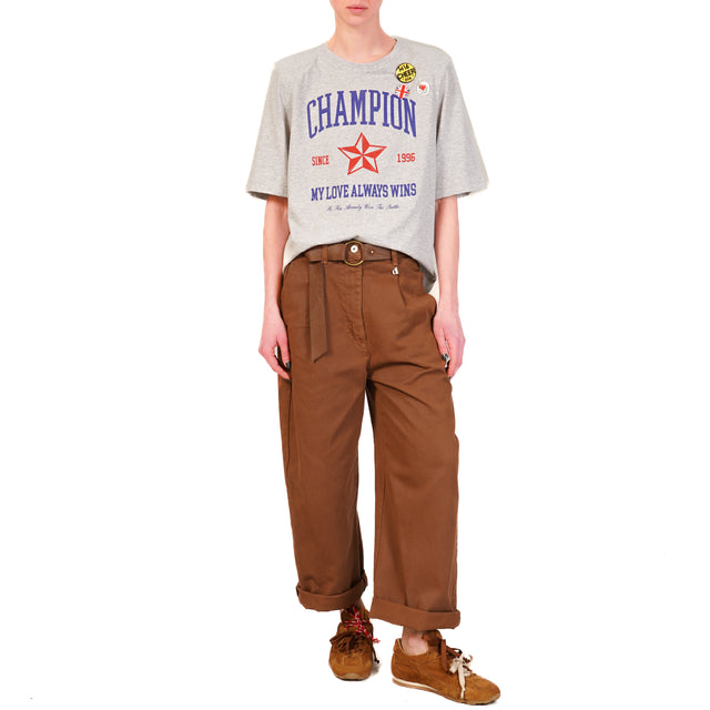 Dixie-T-shirt CHAMPION con spalline e spille - grigio