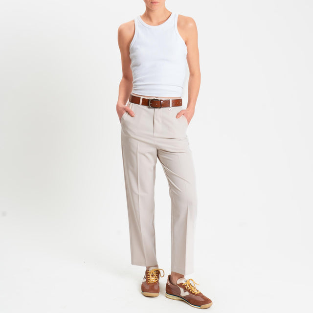 Dixie-Pantalone tasche francese - beige