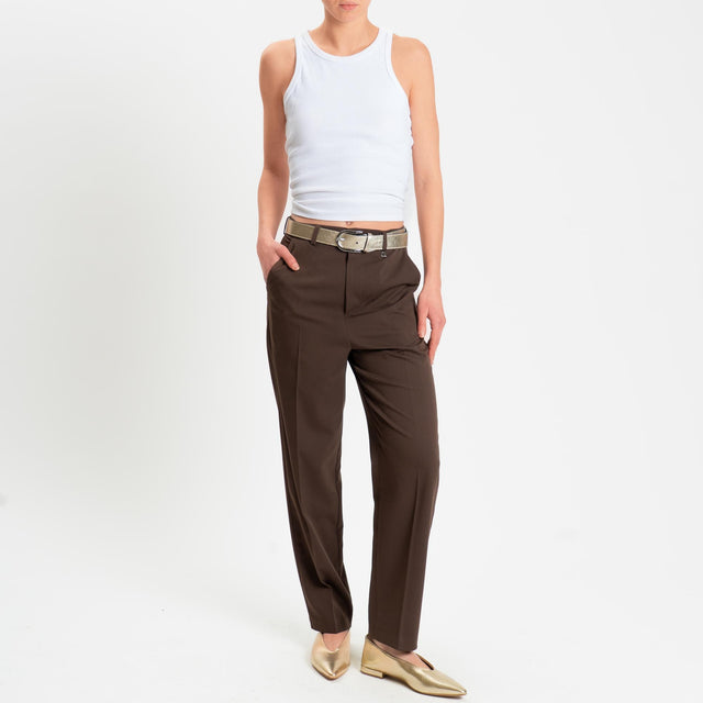 Dixie-Pantalone tasche francese - moro