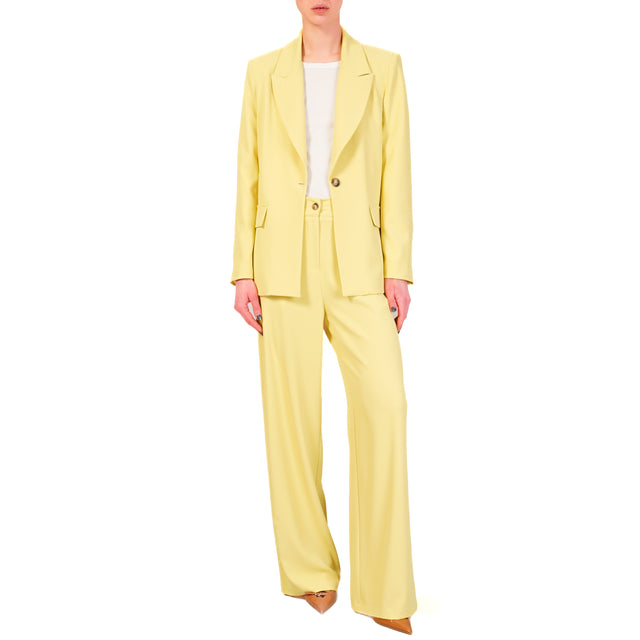 Chaqueta de tela Dixie-Flowing de 1 botón - Plátano