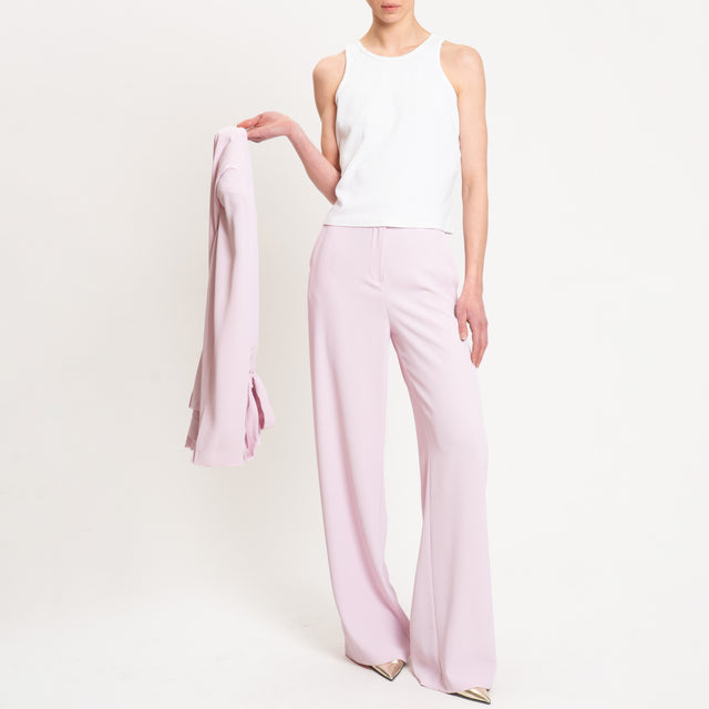 Dixie-Pantalone tessuto fluido elastico dietro - rosa