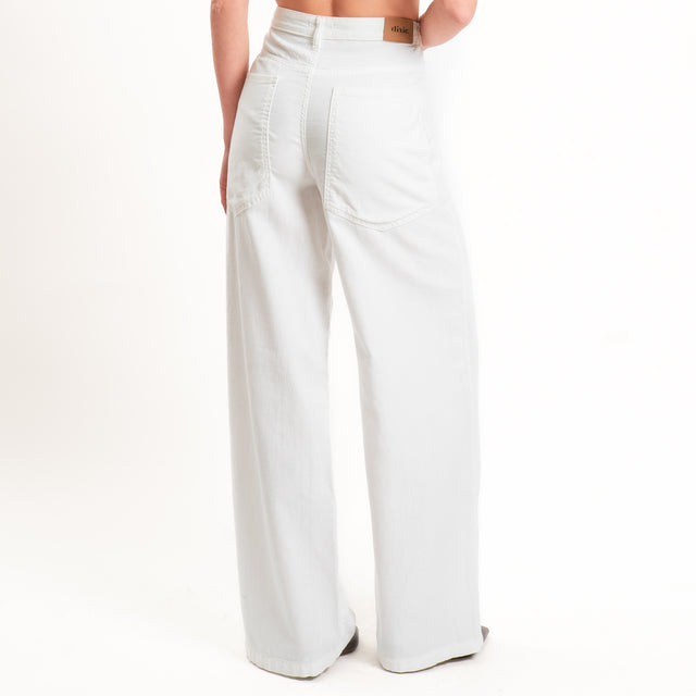 Dixie-Jeans wide leg tela slegata light - bianco