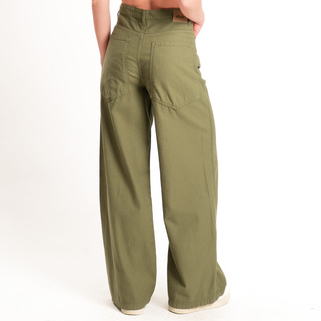 Dixie-Jeans wide leg tela slegata light - militare