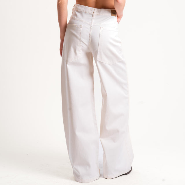 Dixie-Jeans wide leg drill elasticizzato - burro