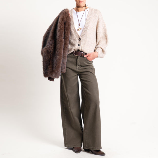 Dixie-Jeans wide leg drill elasticizzato - militare