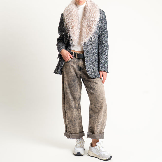 Dixie-Jeans barrel slegato maltinto - grigio cenere