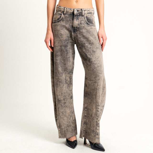 Dixie-Jeans barrel slegato maltinto - grigio cenere