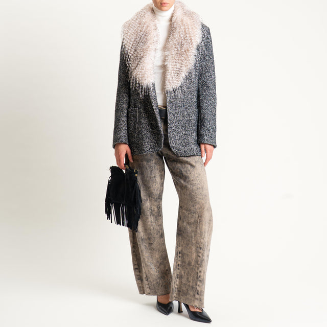 Dixie-Jeans barrel slegato maltinto - grigio cenere